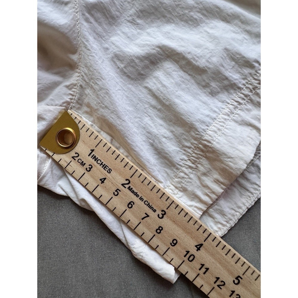 Adidas Cream Paperbag Waist Utility Shorts Women's Small Lightweight Casual - Picture 8 of 8